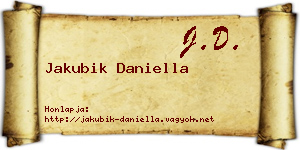 Jakubik Daniella névjegykártya